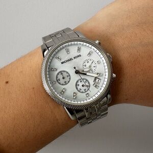 Michael Kors Women's MK5020 Silver Chronograph